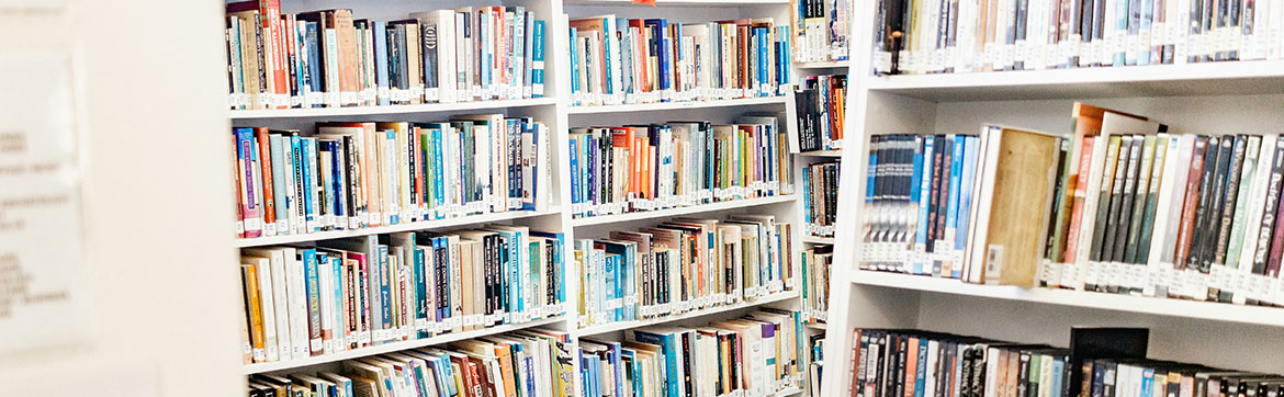 Shelves of Books in the library