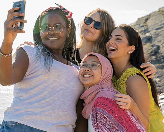 International Students take Selfie.