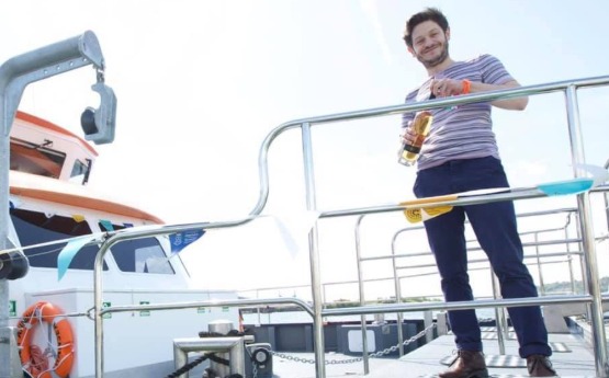 Iwan Rheon christens the Mary Anning 