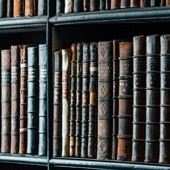 Books on a bookshelf