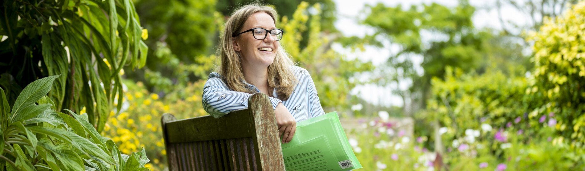 student on campus