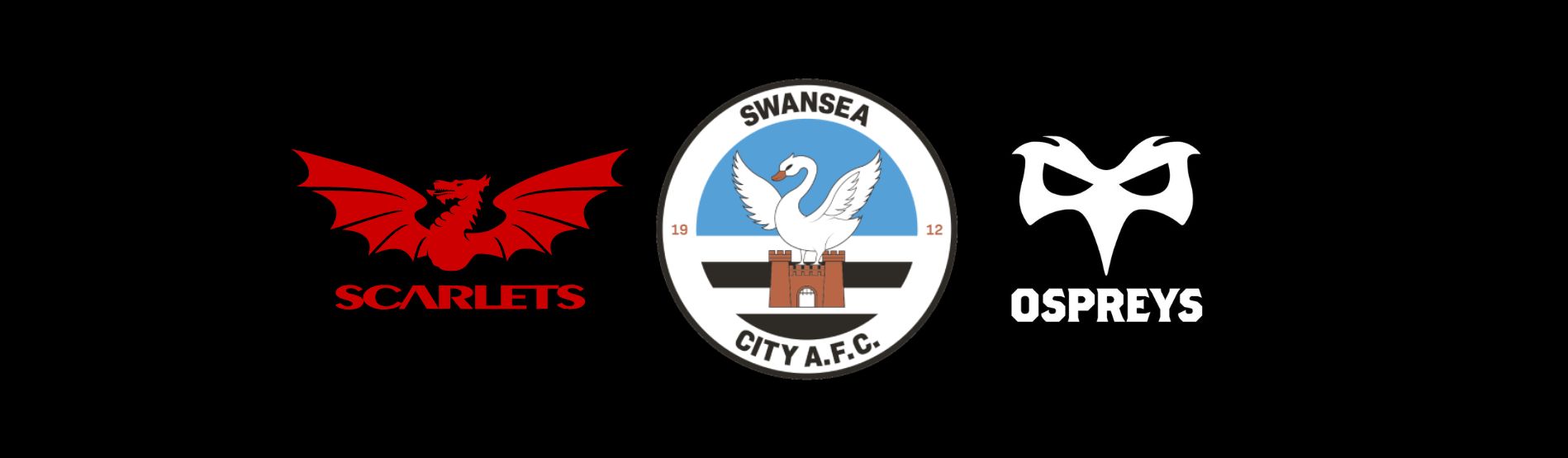 Ospreys, Swans, Scarlets Logos 