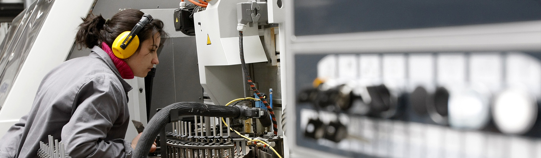 Women working in manufacturing factory 