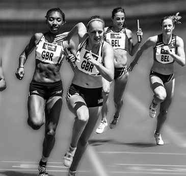  Athletes running