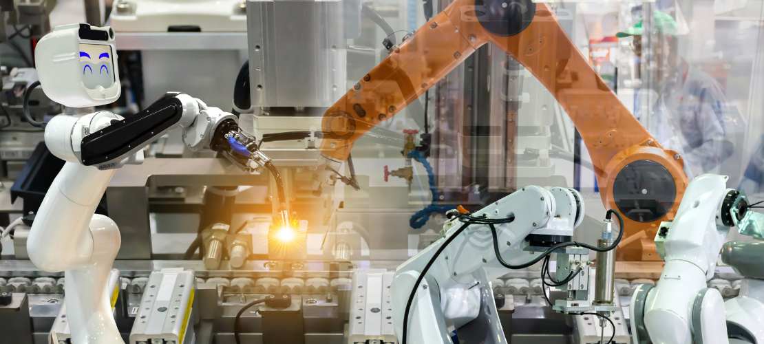 Robotics in a manufacturing factory