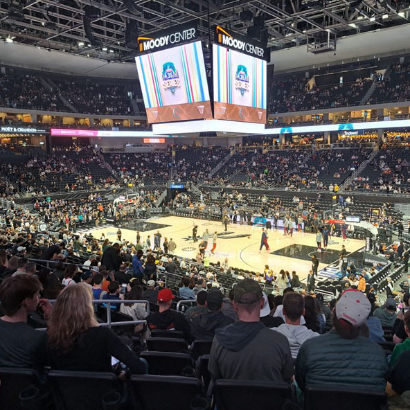 A basketball game