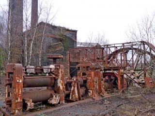 Photograph of the engine house at Hafod-Morfa Copperworks
