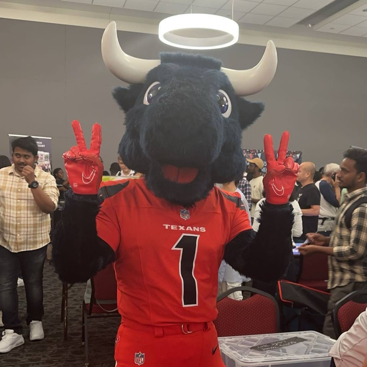 Houston mascots and student