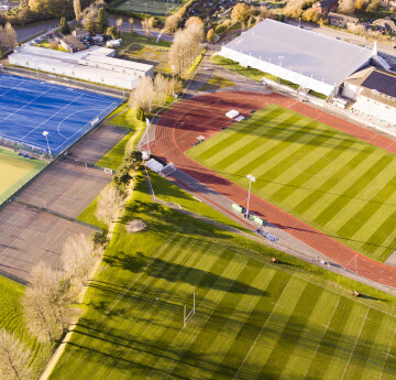 Swansea University sports park aerial view