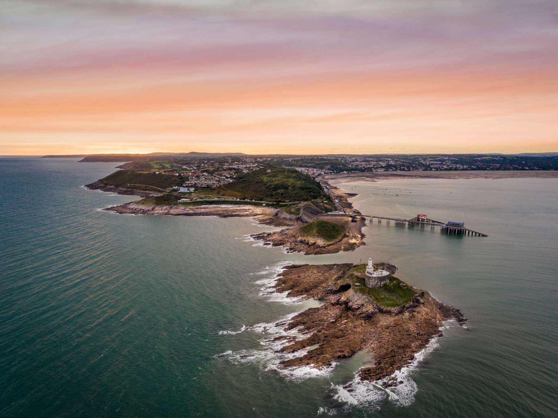 Mumbles aerial shot