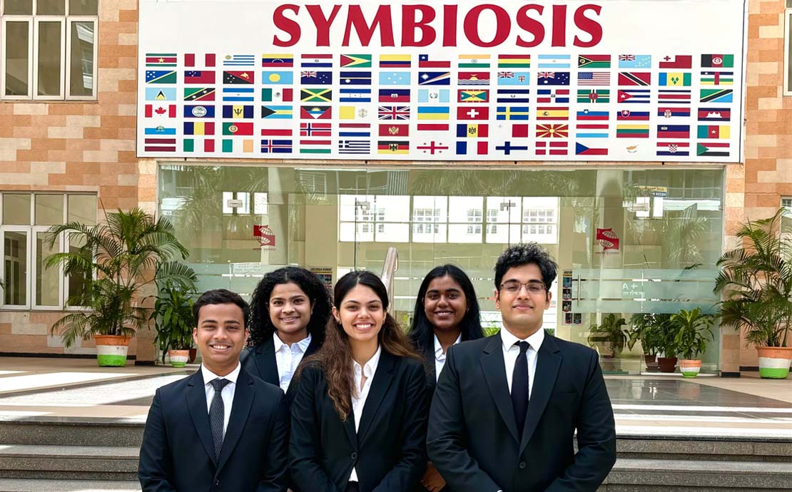 Symbiosis Law School team and logo