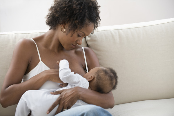 A women breastfeeding her baby