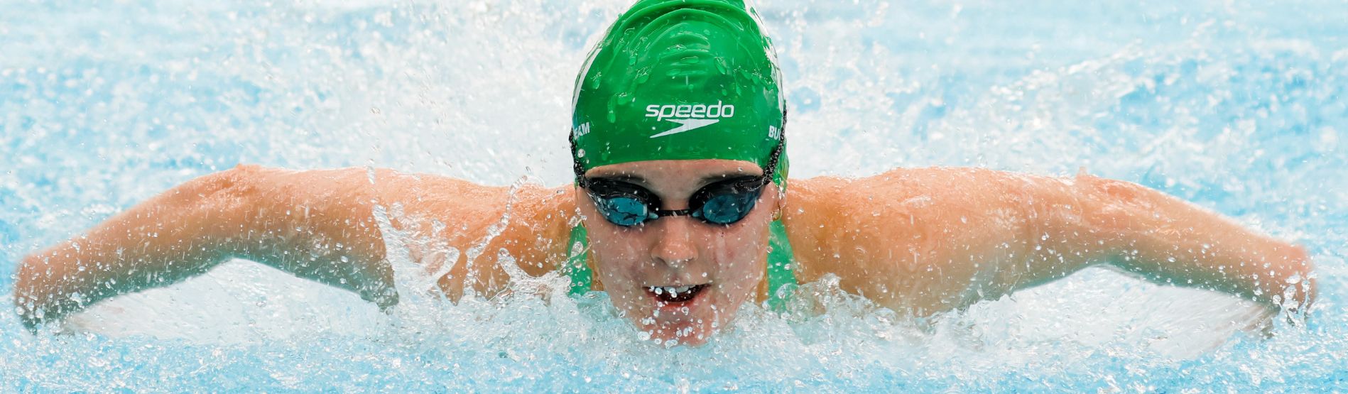 A Swansea University swimmer during the Welsh Varsity competition 