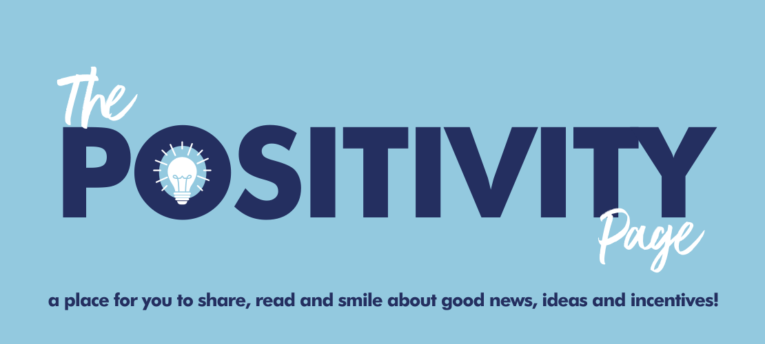 Graphic with text The Positivity Page 