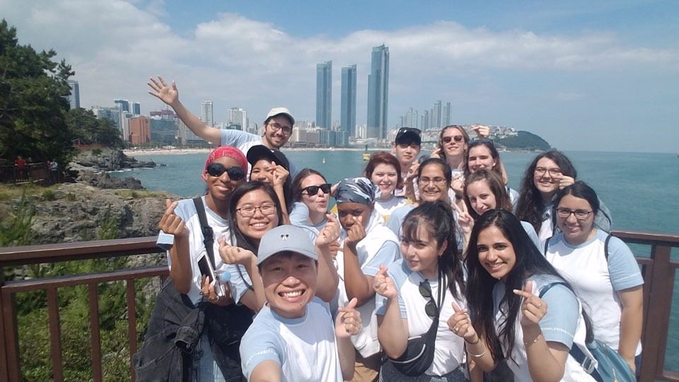 Group of students in Busan 