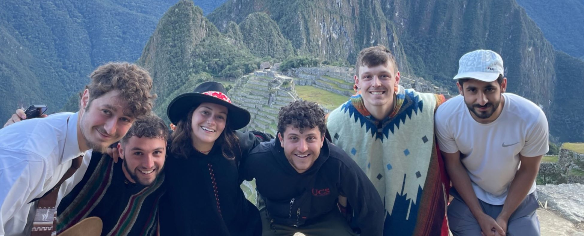 Students in front of Machu Picchu