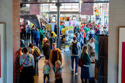 Crowd of people in the museum